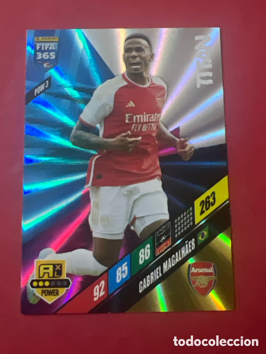Cromos de f&uacute;tbol: E1210. POW 3 GABRIEL MAGALHAES (ARSENAL) TITAN PANINI ADRENALYN XL FIFA 365 2024 24