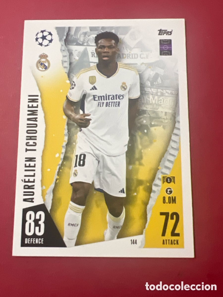 Cromos de f&uacute;tbol: E1217. Tchouameni #144 Real Madrid Topps Match Attax Champions League 2023 2024