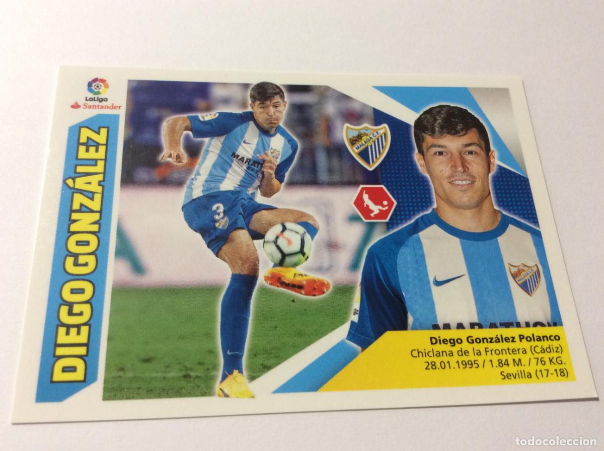 Cromos de f&uacute;tbol: Diego Gonz&aacute;lez Coloca 6 BIS M&aacute;laga CF Este 2017 2018 17 18 Panini