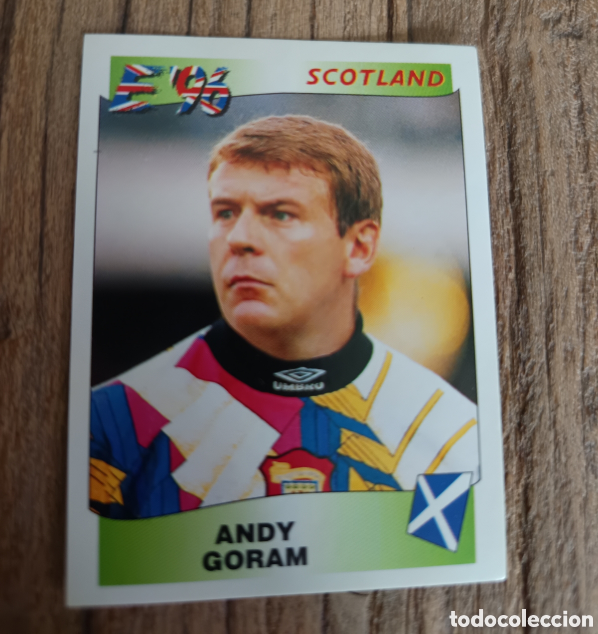 Cromos de f&uacute;tbol: Cromo sin pegar Panini Eurocopa 1996. Escocia Goram n&uacute;mero 114