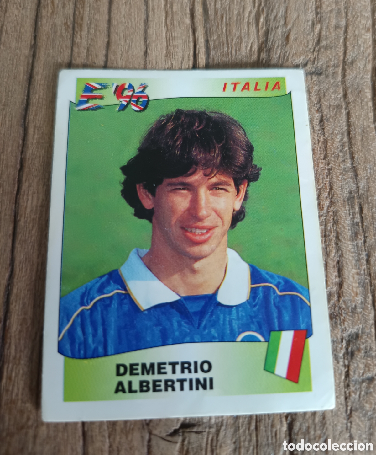 Cromos de f&uacute;tbol: Cromo sin pegar Panini Eurocopa 1996. Italia Albertini n&uacute;mero 245