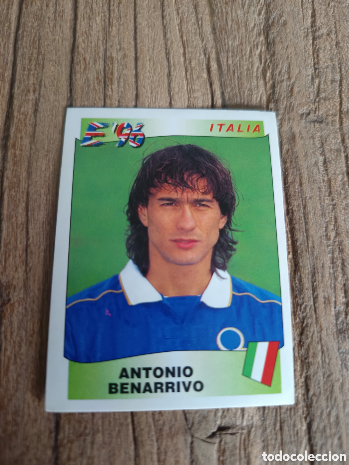 Cromos de f&uacute;tbol: Cromo sin pegar Panini Eurocopa 1996. Italia Benarrivo n&uacute;mero 238