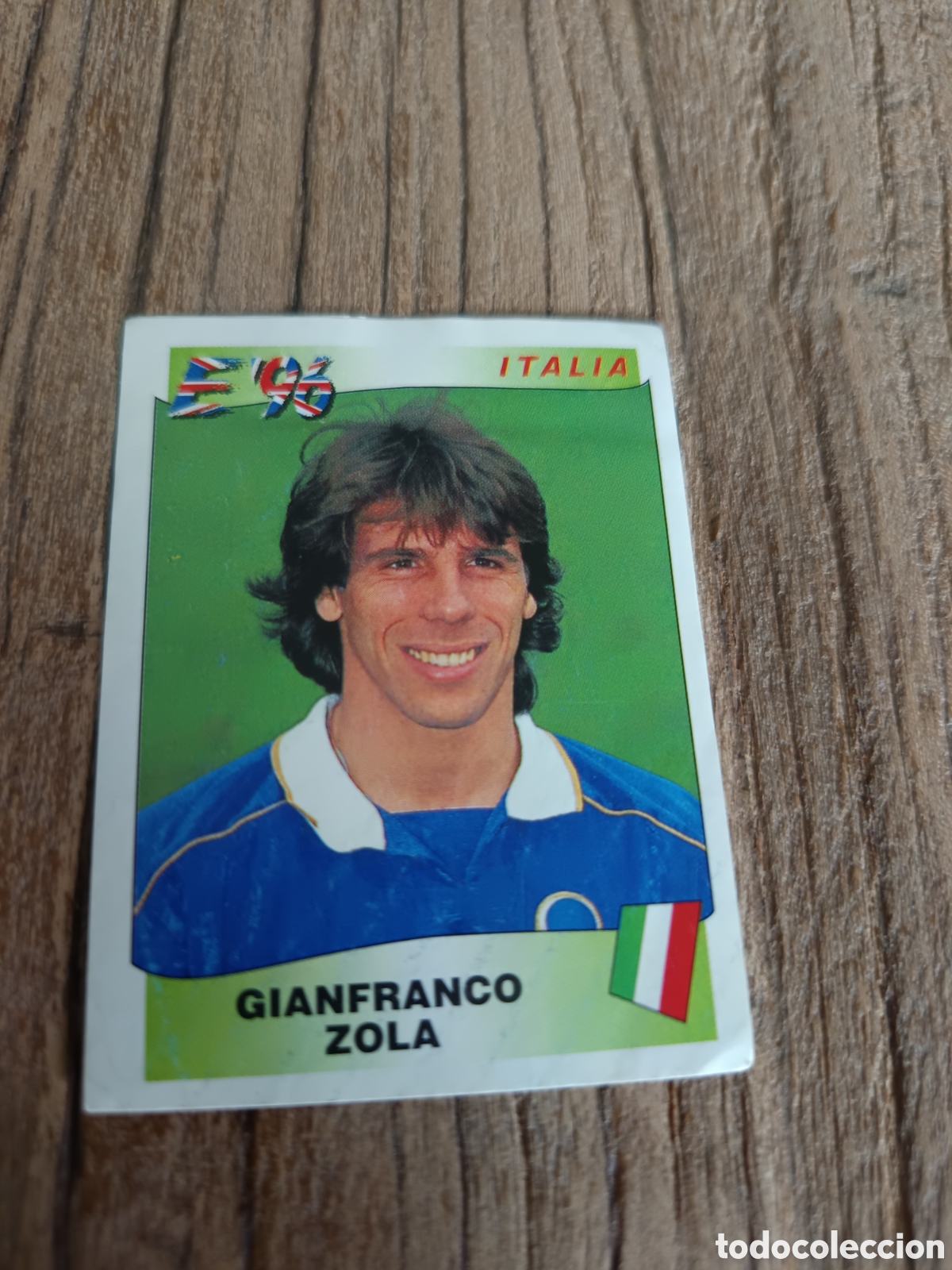 Cromos de f&uacute;tbol: Cromo sin pegar Panini Eurocopa 1996. Italia Zola 250