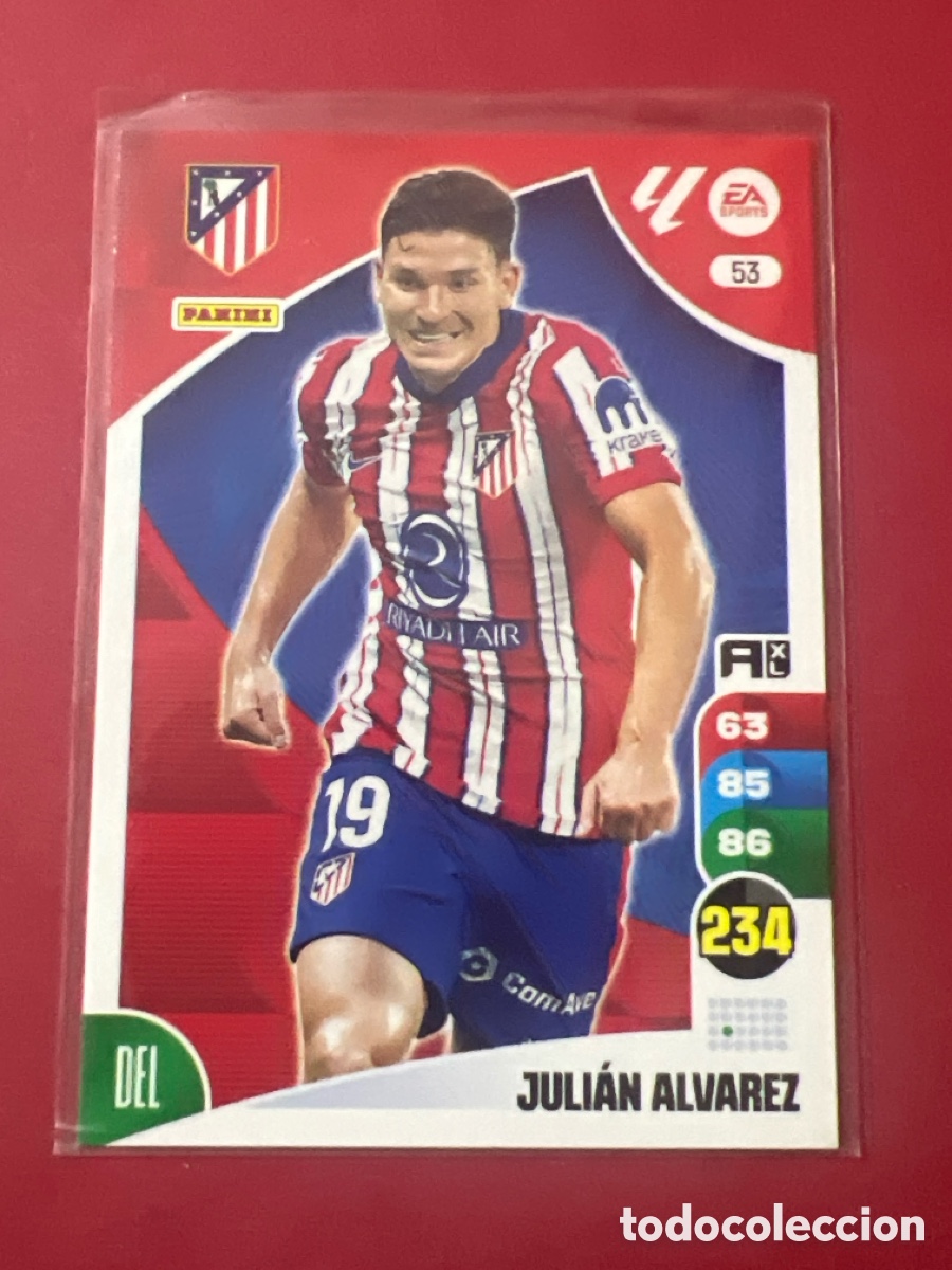 Cromos de f&uacute;tbol: E1236. Adrenalyn 24/25 - Juli&aacute;n Alvarez - N&ordm; 53 - Atl&eacute;tico de Madrid