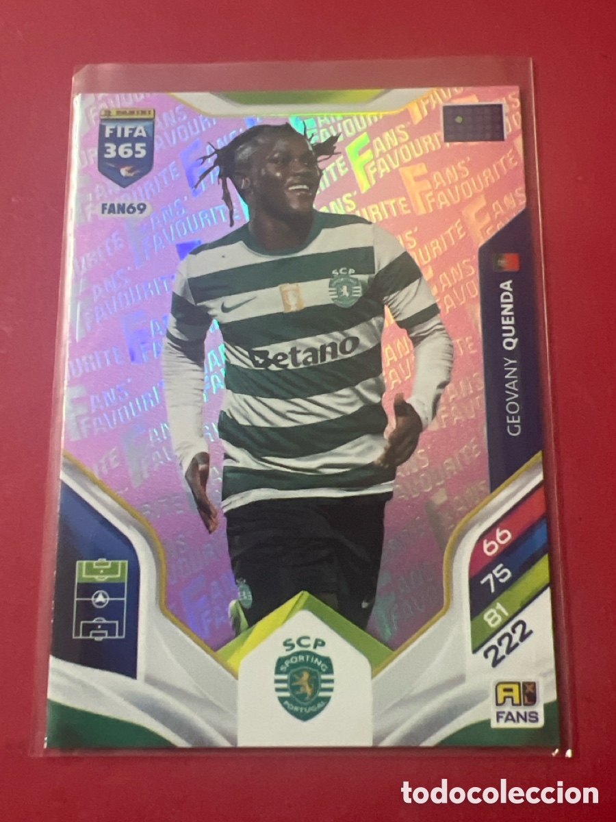 Cromos de f&uacute;tbol: FAN69 paralela Pink QUENDA SPORTING PORTUGAL ADRENALYN FIFA 365 2025 2026 25 26 CARD PANINI TOPPS