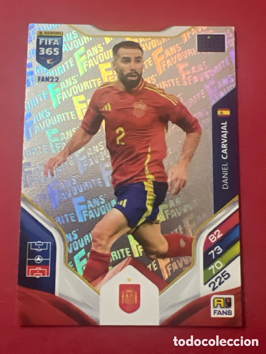 Cromos de f&uacute;tbol: E1239. CARVAJAL ESPA&Ntilde;A (REAL MADRID) FAN22 FANS FAVOURITE ADRENALYN XL FIFA 365 PANINI 2026
