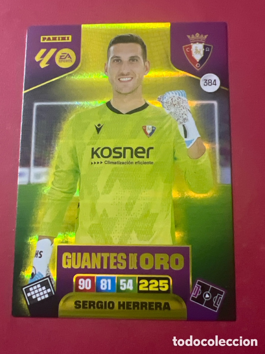 Cromos de f&uacute;tbol: E1245. PANINI ADRENALYN XL LIGA 2025-2026 25-26 &ndash; GUANTES DE ORO &ndash; Sergio Herrera CA Osasuna N&ordm; 384
