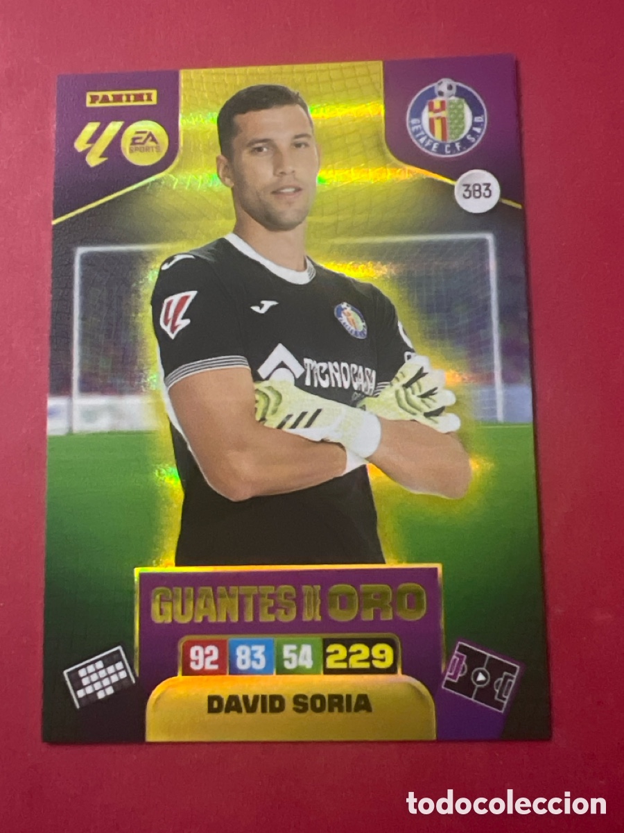 Cromos de f&uacute;tbol: E1256. 383.- DAVID SORIA -GUANTES DE ORO- (GETAFE) ADRENALYN XL LIGA 2025/26 (PANINI)