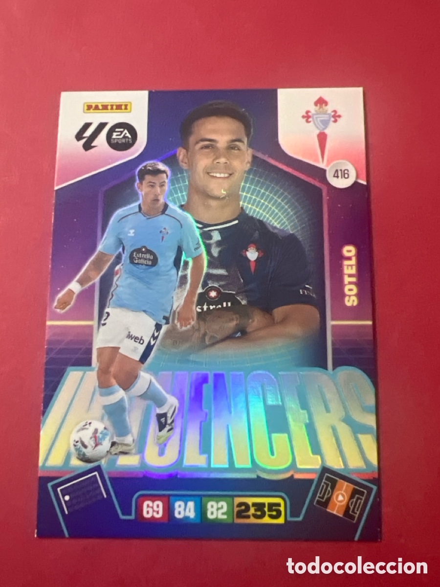 Cromos de f&uacute;tbol: PANINI ADRENALYN XL LIGA EA SPORTS 2025-2026 25-26 &ndash; INFLUENCERS &ndash; Sotelo RC Celta de Vigo N&ordm; 416