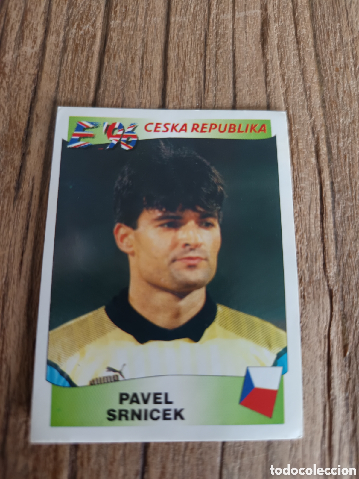 Cromos de f&uacute;tbol: Cromo sin pegar Panini Eurocopa 1996. Srnicek Rep&uacute;blica Checa 234