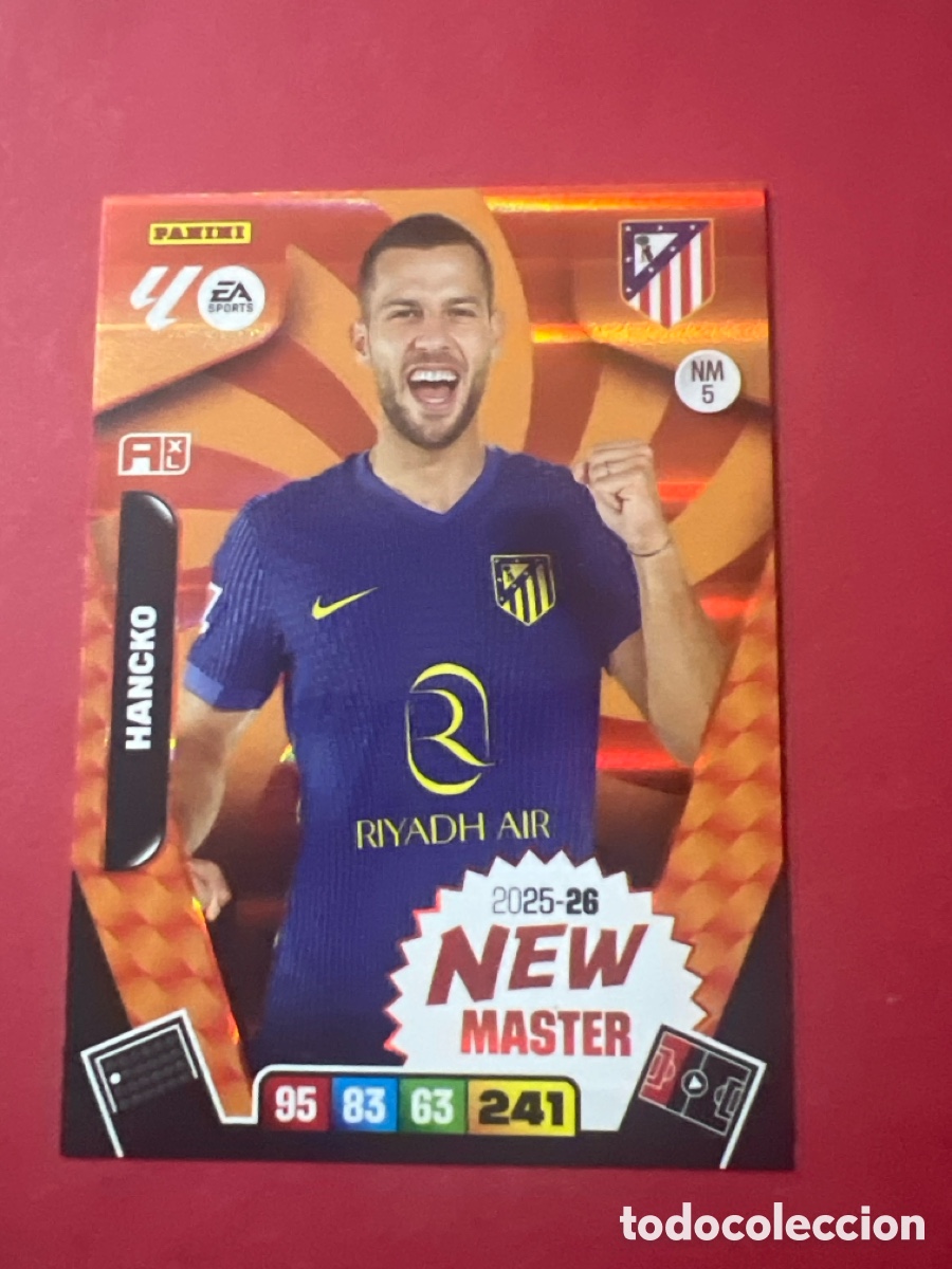 Cromos de f&uacute;tbol: E1273. NM 5 HANCKO (Atl&eacute;tico de Madrid) NEW MASTER. Liga 2025 2026 25 26 Adrenalyn XL (Panini)