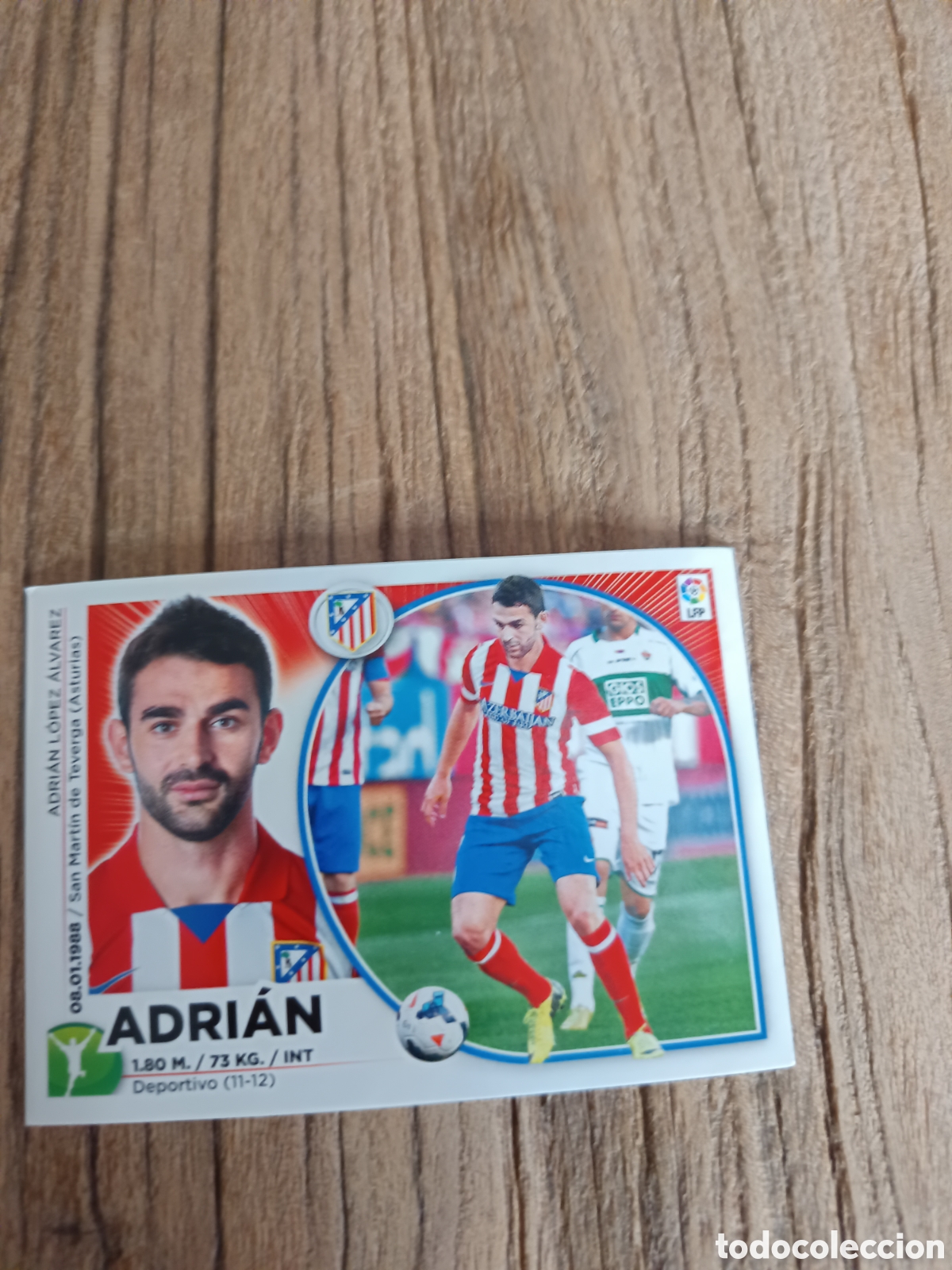 Cromos de f&uacute;tbol: Cromo Liga Este sin pegar 2014 2015 Adri&aacute;n Atl&eacute;tico de Madrid