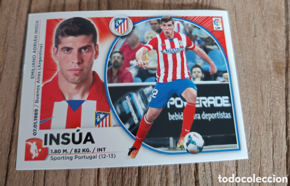 Cromos de f&uacute;tbol: Cromo Liga Este sin pegar 2014 2015 Insua Atl&eacute;tico de Madrid