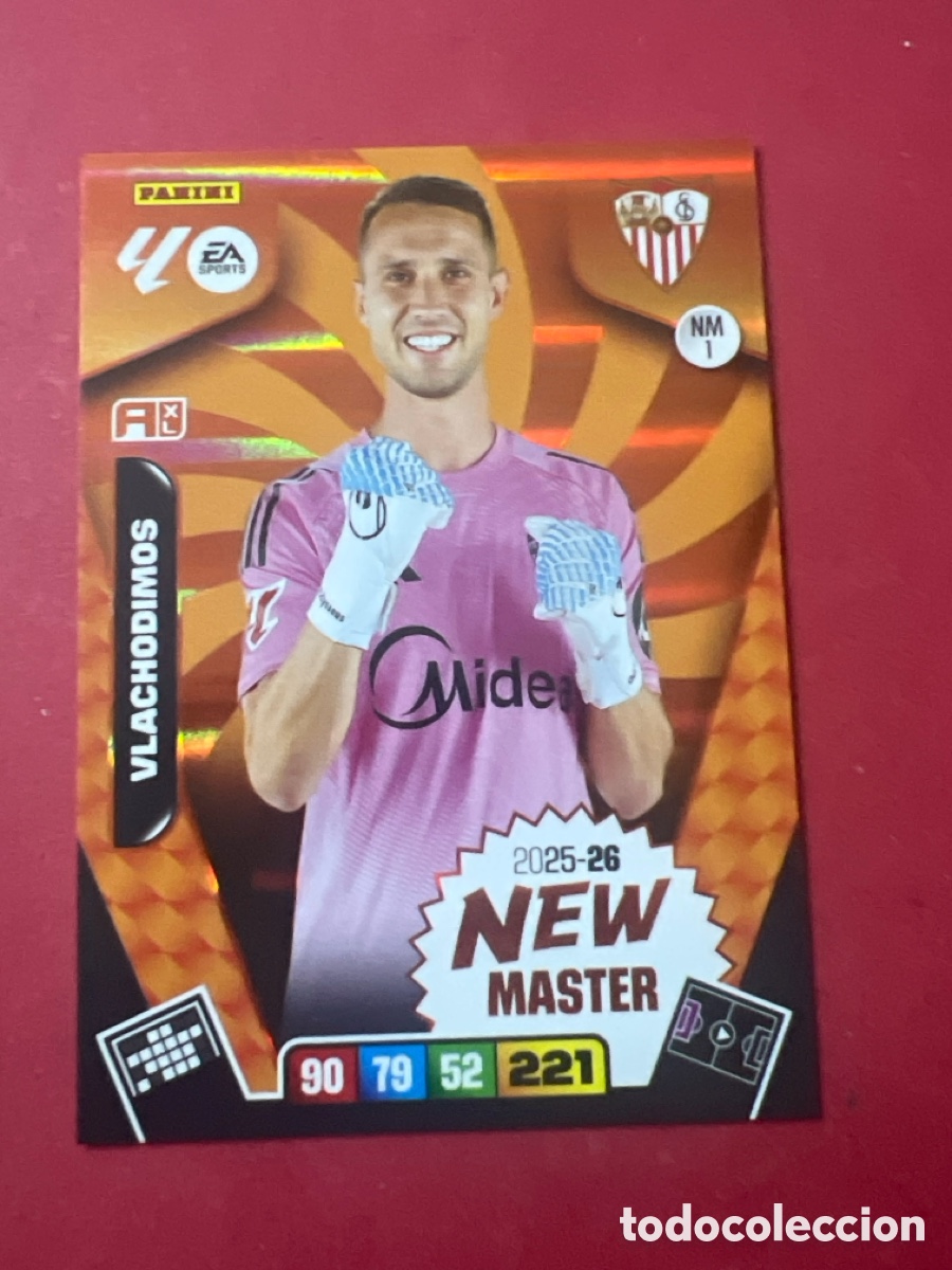 Cromos de f&uacute;tbol: E1282. CARD ADRENALYN XL PANINI 2025-2026 25 26 NEW MASTER VLACHODIMOS SEVILLA NM 1