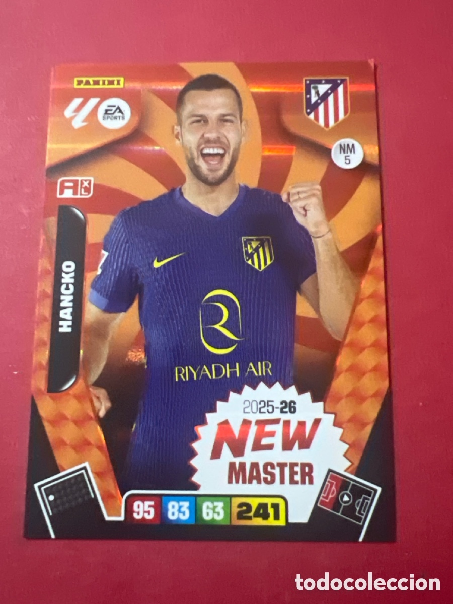 Cromos de f&uacute;tbol: E1285. NM 5 HANCKO (Atl&eacute;tico de Madrid) NEW MASTER. Liga 2025 2026 25 26 Adrenalyn XL (Panini)