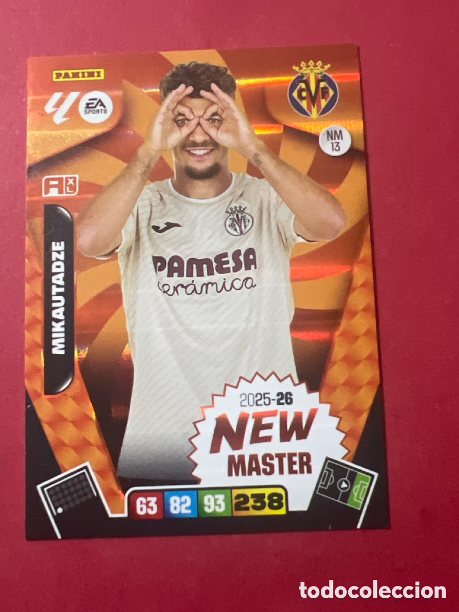 Cromos de f&uacute;tbol: PANINI ADRENALYN XL LIGA 2025-2026 25-26 &ndash; NEW MASTER NM &ndash; Georges Mikautadze Villarreal N&ordm; 13
