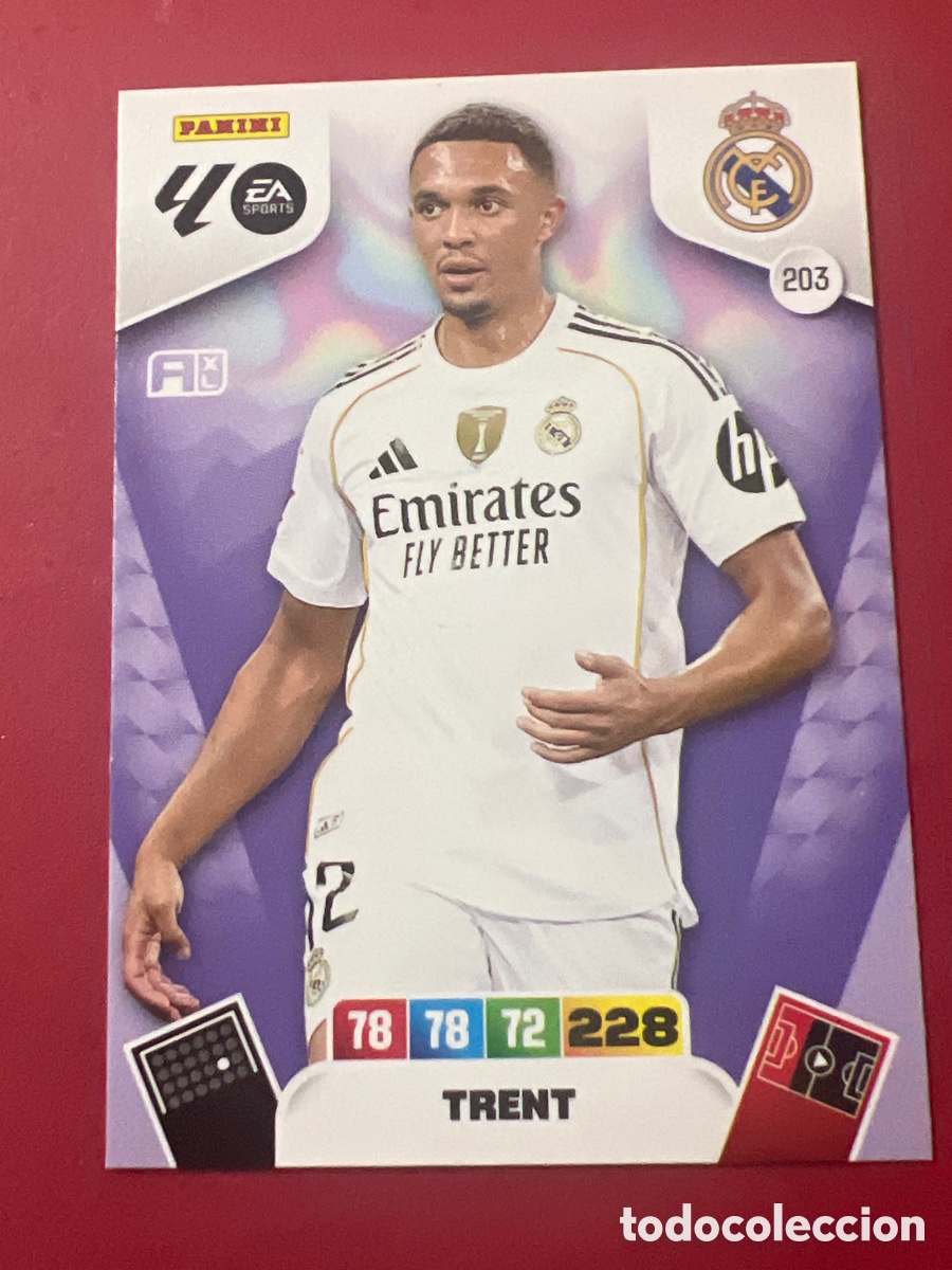 Cromos de f&uacute;tbol: E1295. 203 TRENT REAL MADRID ADRENALYN 2025 2026 PANINI 25 26