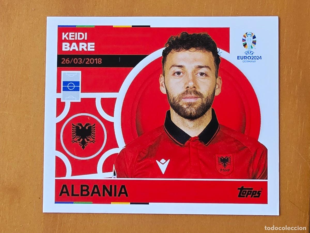Cromos de f&uacute;tbol: ALB 10 Keidi Bare, Albania, Topps UEFA Euro 2024, Eurocopa Germany 24 sticker