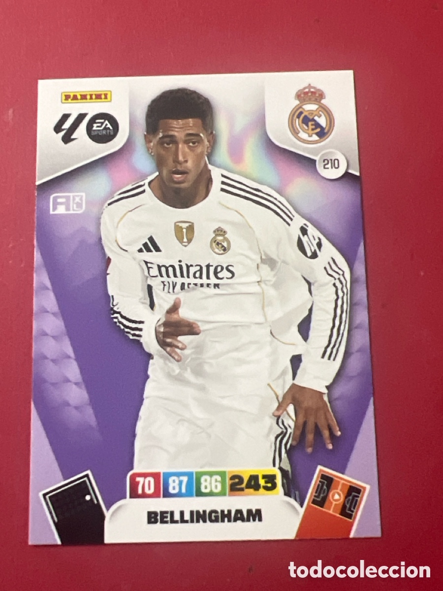 Cromos de f&uacute;tbol: E1300. Adrenanlyn 25/26 - Bellingham - N&ordm; 210 - R. Madrid