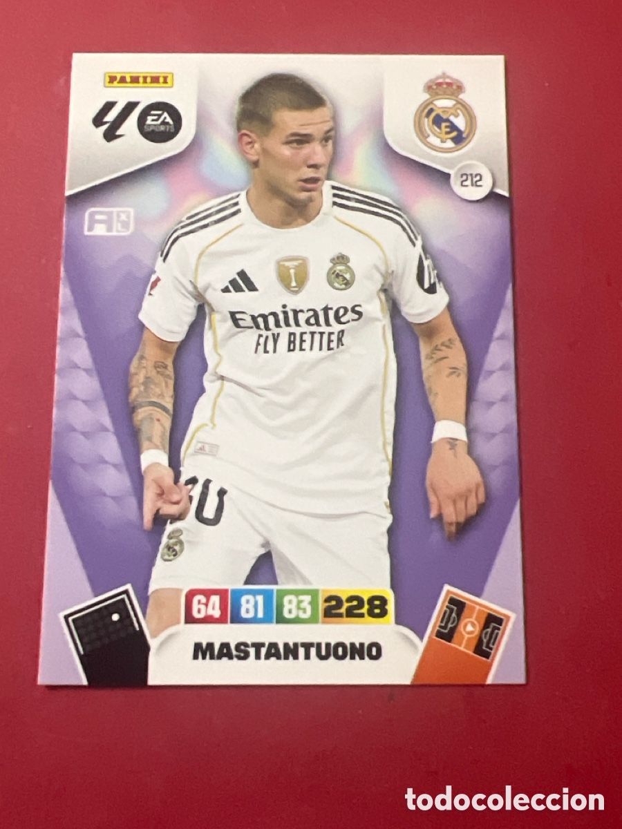 Cromos de Futebol: E1302. Adrenanlyn 25/26 - Mastantuono - N&ordm; 212 - R. Madrid