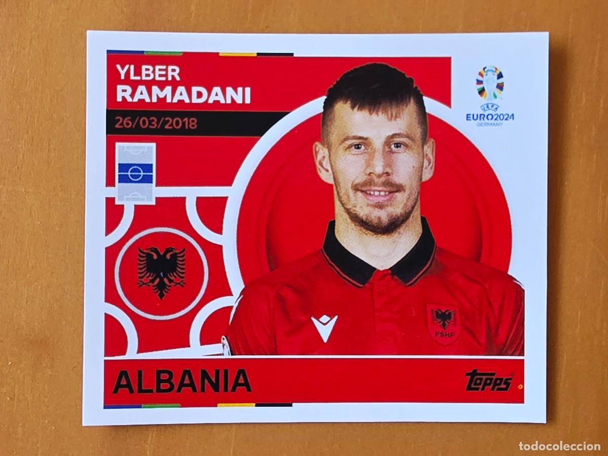 Cromos de Futebol: ALB 15 Ylber Ramadani, Albania, Topps UEFA Euro 2024, Eurocopa Germany 24 sticker