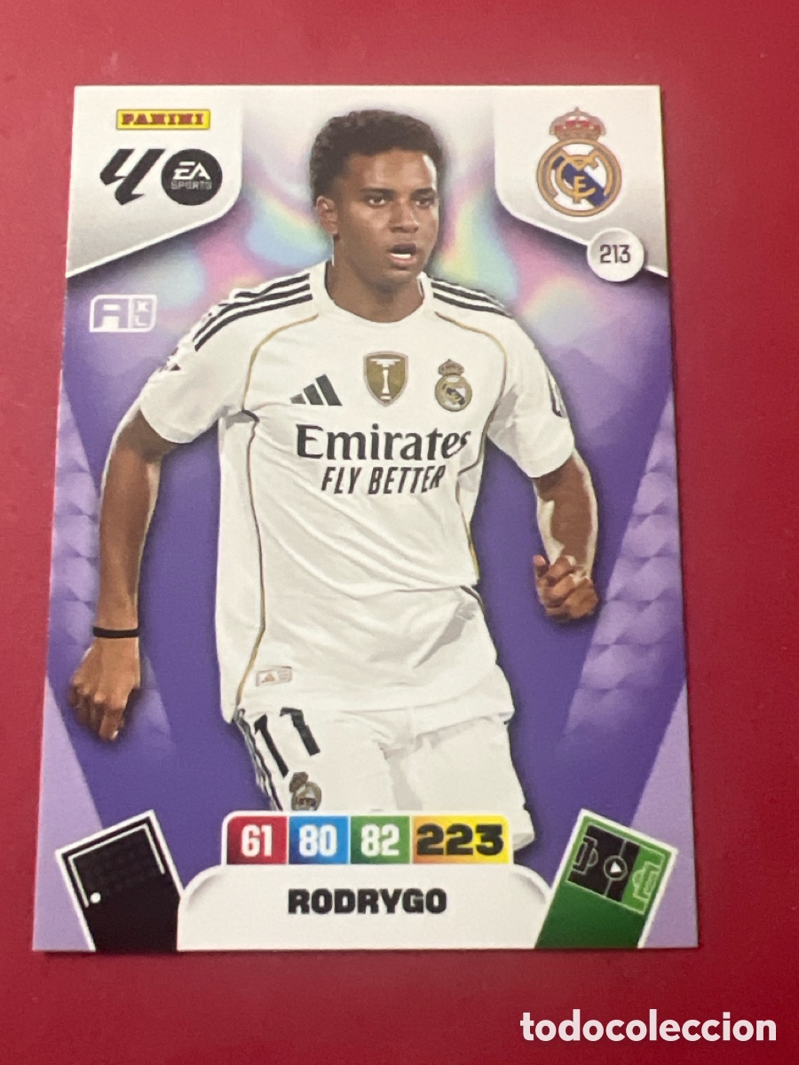 Cromos de Futebol: E1303. 213 RODRYGO REAL MADRID ADRENALYN LIGA 25 26 2025 2026 PANINI album