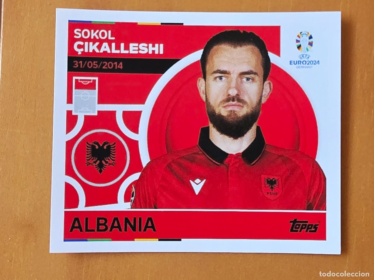 Cromos de Futebol: ALB 18 Sokol &Ccedil;ikalleshi, Albania, Topps UEFA Euro 2024, Eurocopa Germany 24 sticker