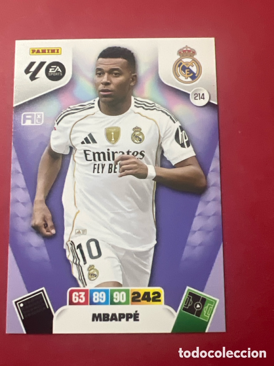 Figurine di Calcio: E1304. 214 MBAPPE REAL MADRID LIGA ADRENALYN XL 2025 2026 25 26