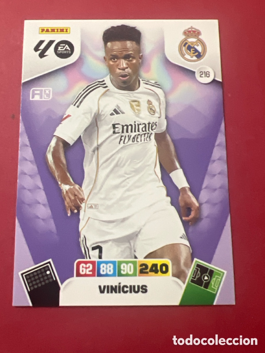 Figurine di Calcio: E1305. 216 VINICIUS REAL MADRID ADRENALYN XL 2025 2026 PANINI 25 26