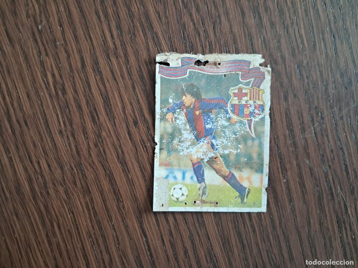 Cromos de f&uacute;tbol: Cromo Maradona liga 84/85, Gol campeonato de liga, Maga. defectuoso.