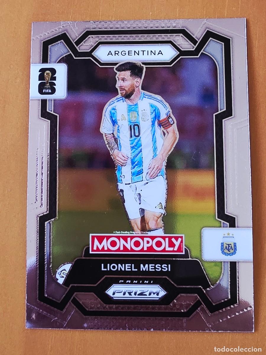 Cromos de f&uacute;tbol: No. 1 Lionel Messi, Argentina, Panini Prizm World Cup 2026 Monopoly Mundial 26