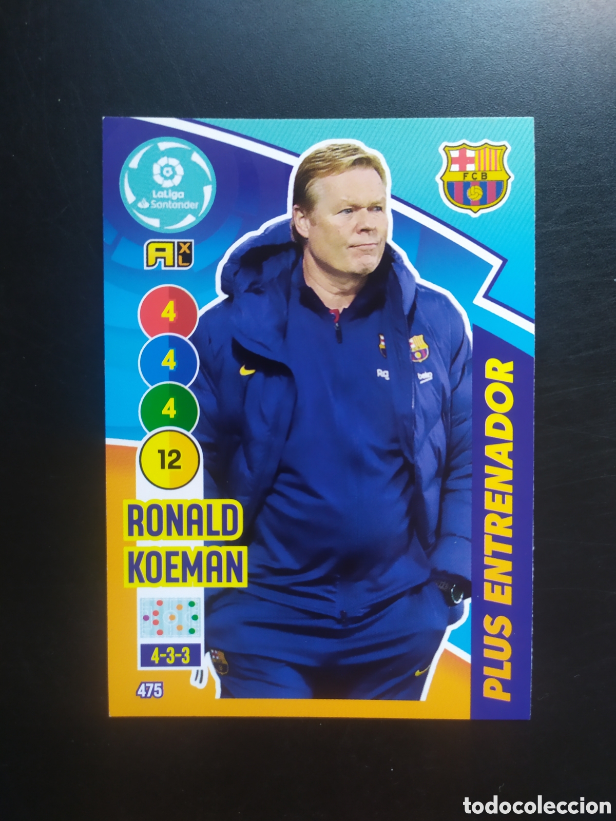 Cromos de f&uacute;tbol: Adrenalyn 2020 2021 20 21 panini Ronald Koeman plus entrenador n&deg; 475 Barcelona