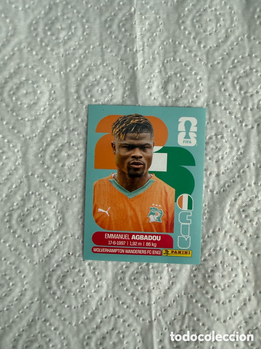 Cromos de f&uacute;tbol: AGBADOU SELECCION COSTA DE MARFIL 8 PANINI MUNDIAL FIFA WORLD CUP 2026 PANINI NUNCA PEGADO