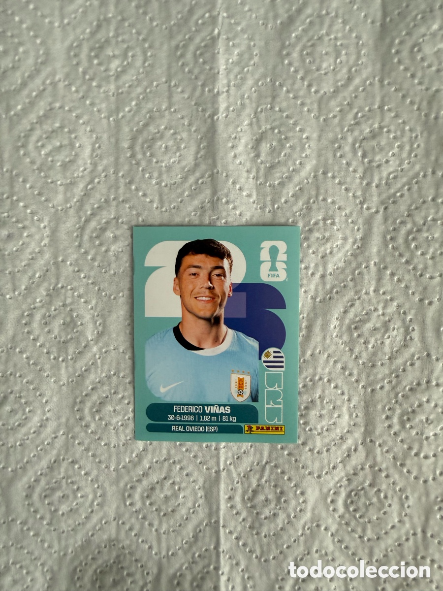 Fu&szlig;ball-Sticker: FEDERICO VI&Ntilde;AS 18 URU URUGUAY MUNDIAL FIFA WORLD CUP 2026 STICKER PANINI