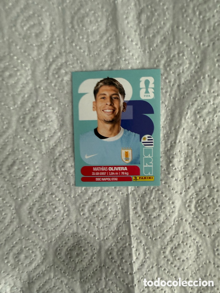 Fu&szlig;ball-Sticker: CROMO DE F&Uacute;TBOL NUMERO URU 7 MATHIAS OLIVERA URUGUAY MUNDIAL 2026 MEXICO-EEUU-CANADA PANINI