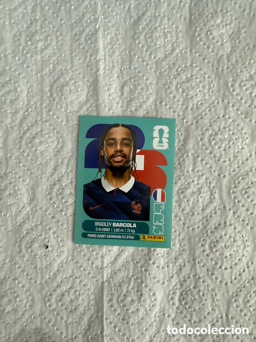Fu&szlig;ball-Sticker: BARCOLA SELECCION FRANCIA 16 PANINI MUNDIAL FIFA WORLD CUP 2026 PANINI NUNCA PEGADO