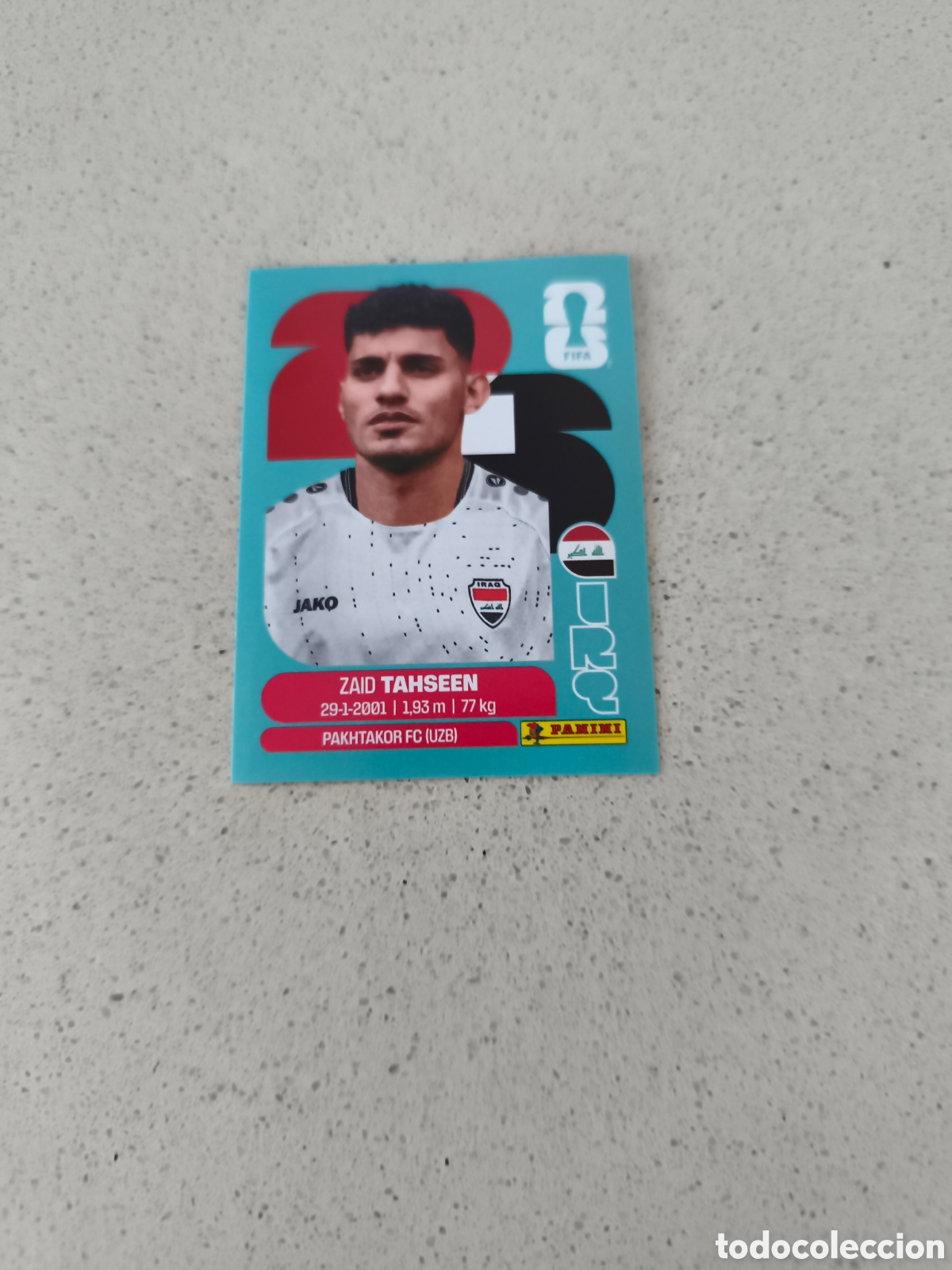 Cromos de f&uacute;tbol: CROMO N&Uacute;MERO 7 TAHSEEN IRAQ. MUNDIAL 2026. PANINI.