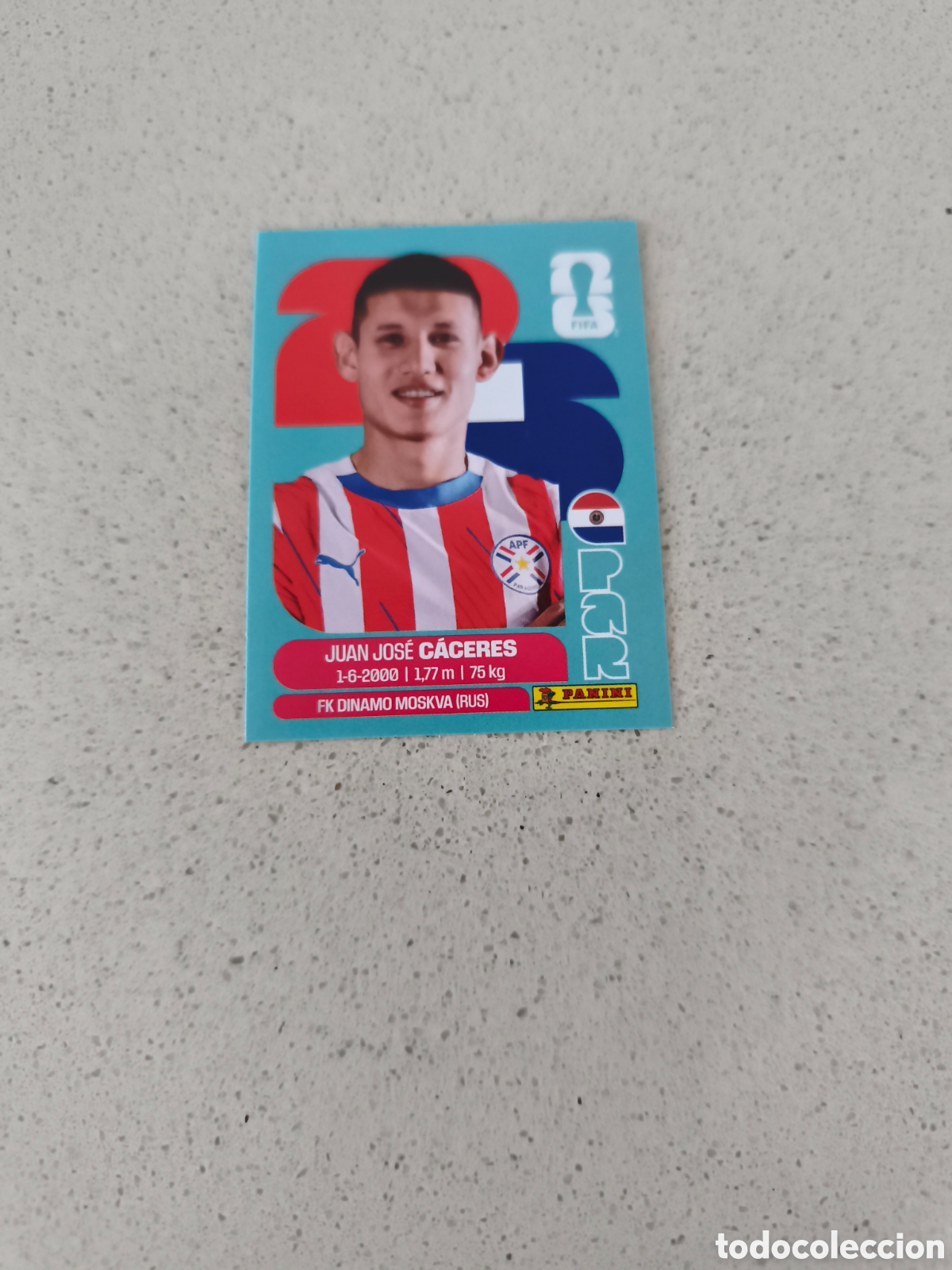 Cromos de f&uacute;tbol: CROMO N&Uacute;MERO 6 C&Aacute;CERES PARAGUAY. MUNDIAL 2026. PANINI.