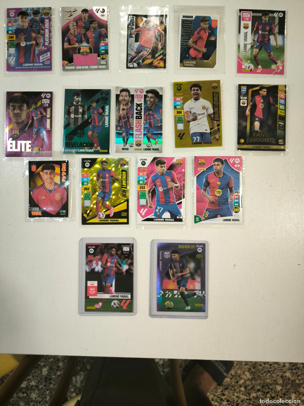 Cromos de f&uacute;tbol: lamine yamal lote rookie cromos y tarjetas