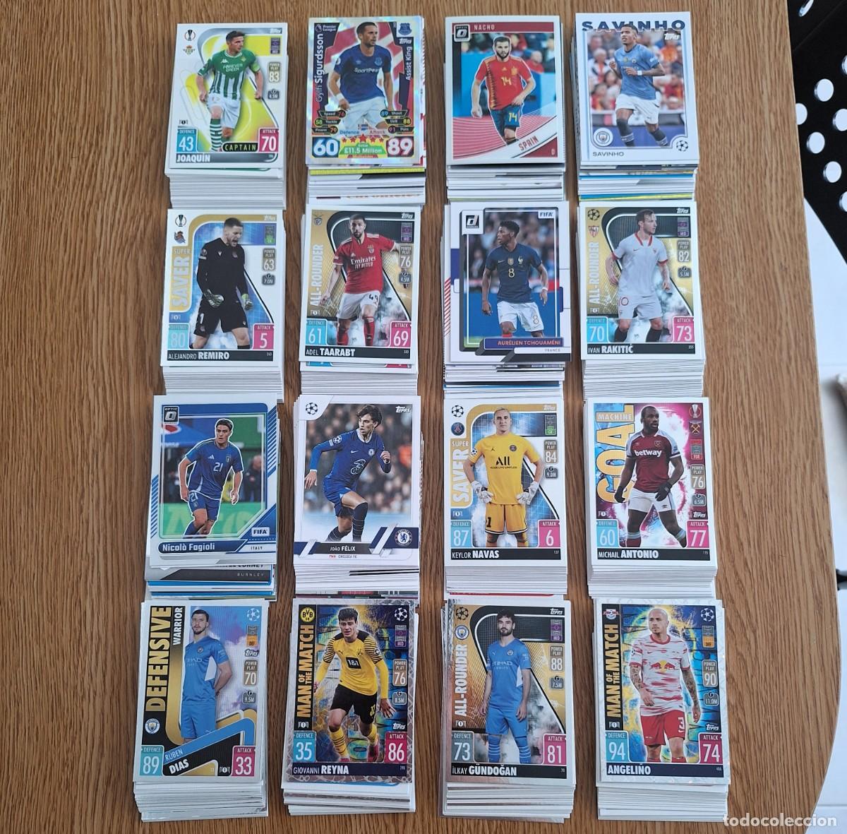 Cromos de f&uacute;tbol: Lote 400 cards Futbol Soccer Panini Topps diferentes colecciones
