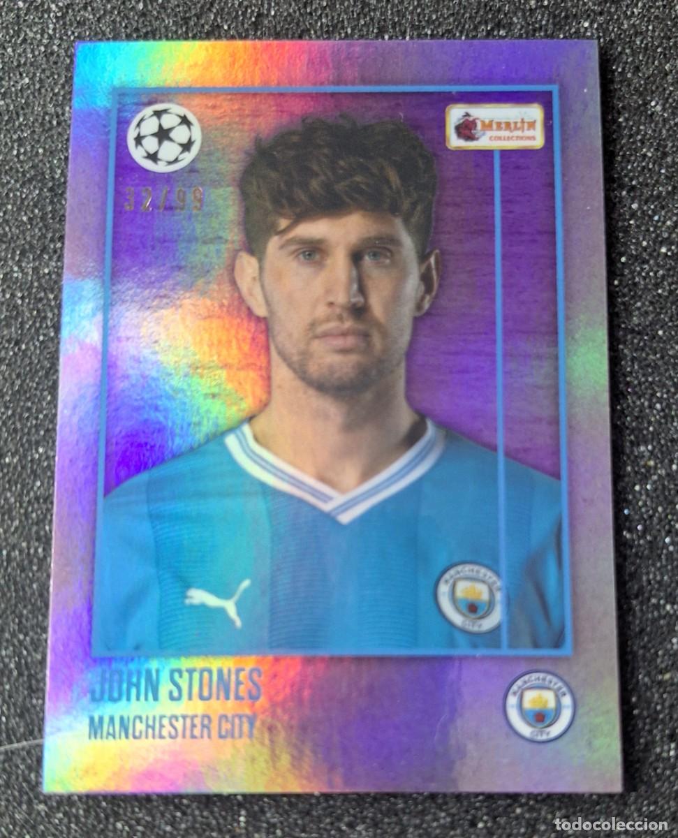 Cromos de f&uacute;tbol: John Stones Manchester City Topps Merlin Heritage Soccer #015 32/99