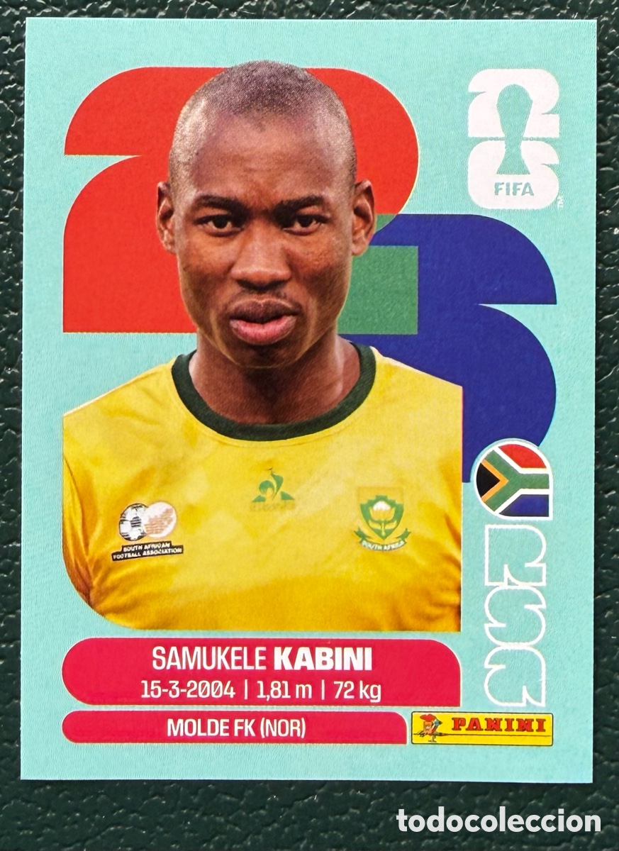 Figurine di Calcio: RSA 5 SAMUKELE KABINI SUDAFRICA CROMOS ALBUM FIFA WORLD CUP MUNDIAL 2026 PANINI