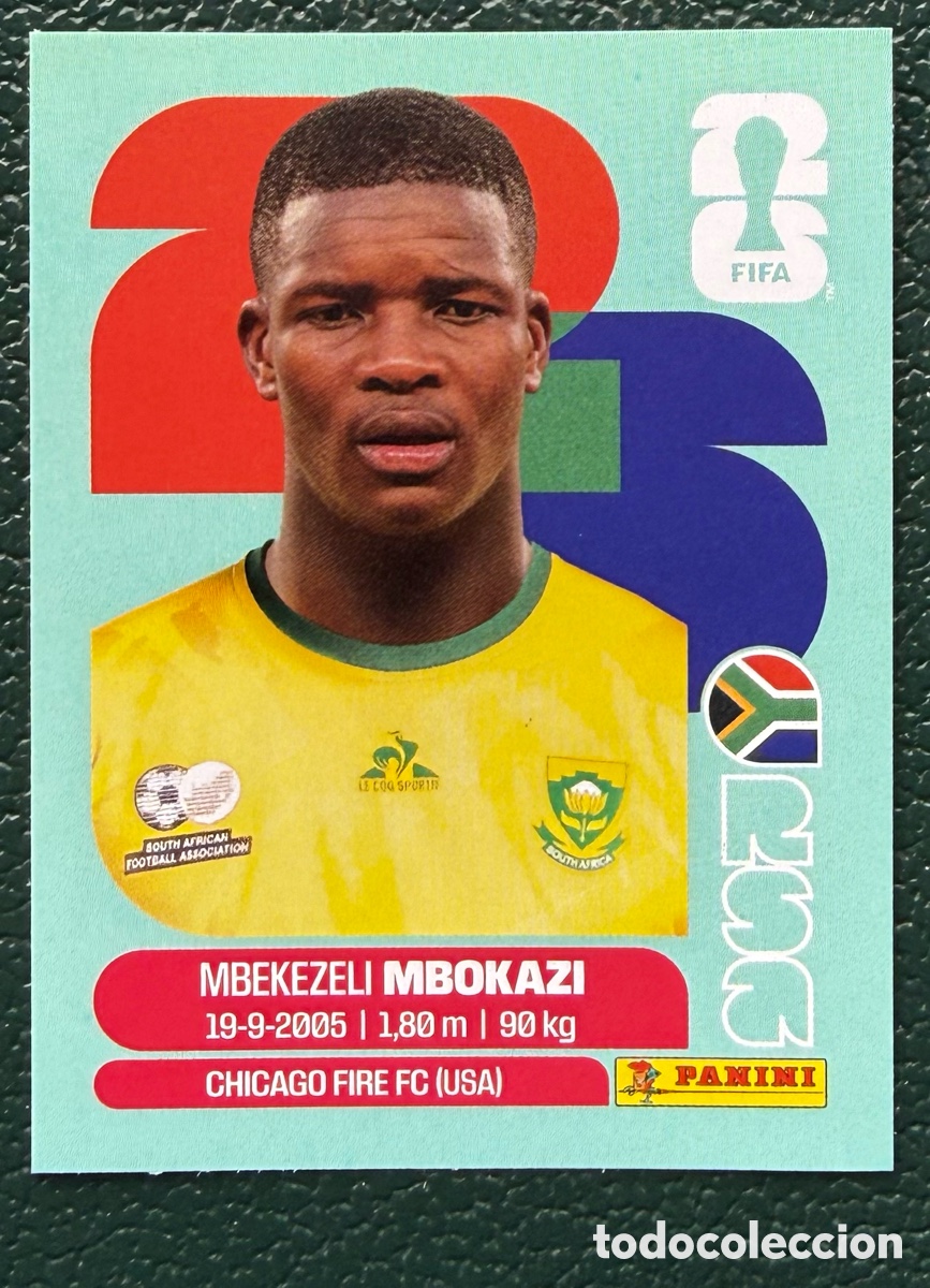 Figurine di Calcio: RSA 6 MBEKEZELI MBOKAZI SUDAFRICA CROMOS ALBUM FIFA WORLD CUP MUNDIAL 2026 PANINI