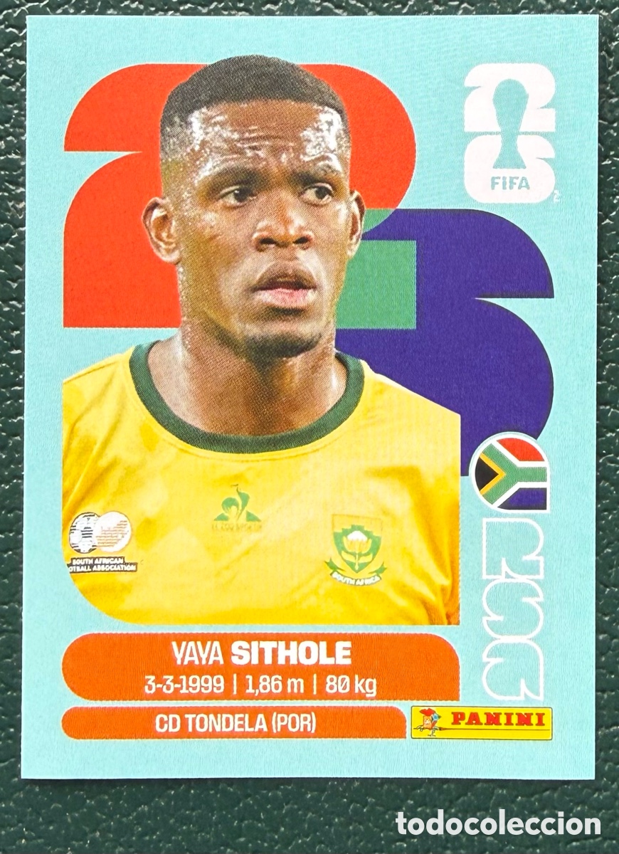 Figurine di Calcio: RSA 15 YAYA SITHOLE SUDAFRICA CROMOS ALBUM FIFA WORLD CUP MUNDIAL 2026 PANINI