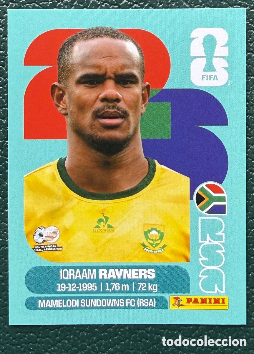 Figurine di Calcio: RSA 18 IQRAAM RAYNERS SUDAFRICA CROMOS ALBUM FIFA WORLD CUP MUNDIAL 2026 PANINI
