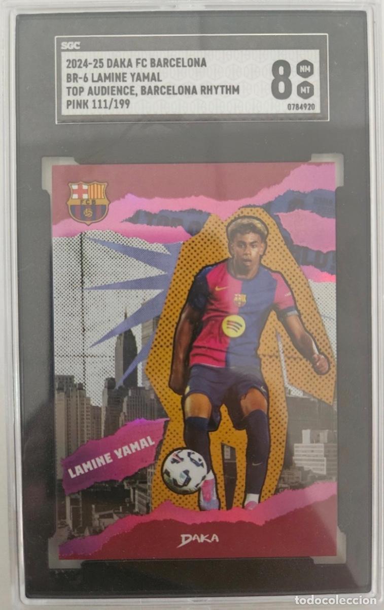 Cromos de f&uacute;tbol: DAKA FC Barcelona Lamine Yamal 111/199 Parallel - SGC 8 Graded card