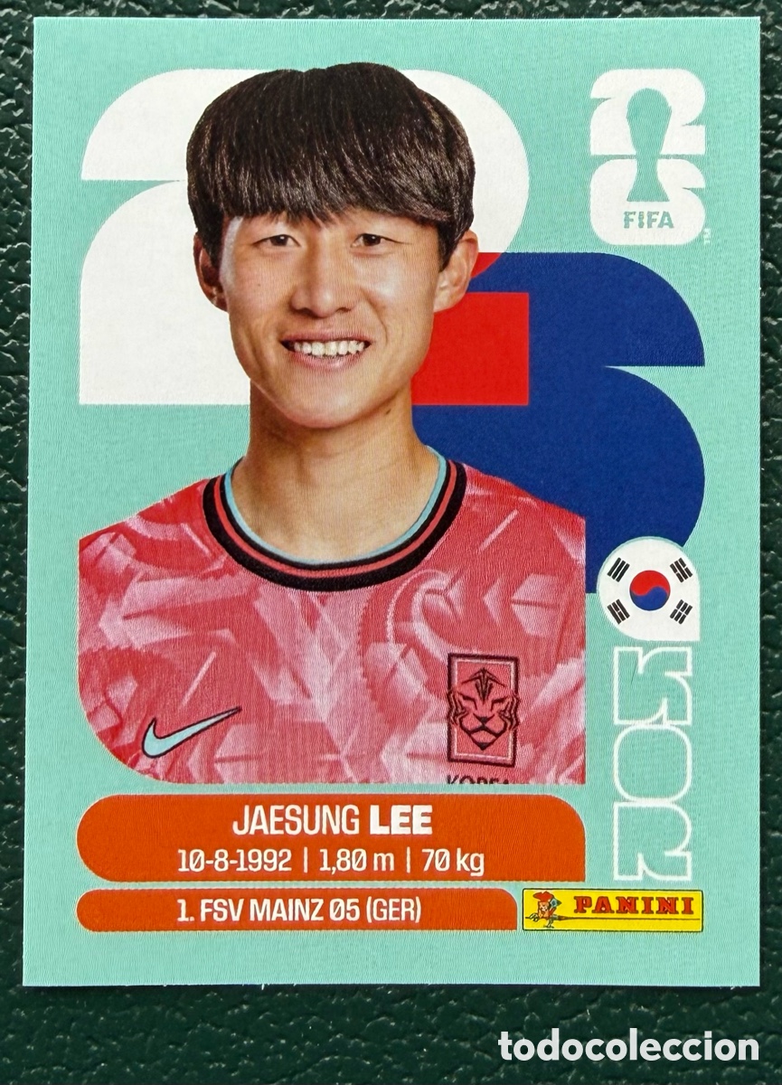 Cromos de f&uacute;tbol: KOR 10 JAESUNG LEE COREA DEL SUR CROMOS ALBUM FIFA WORLD CUP MUNDIAL 2026 PANINI