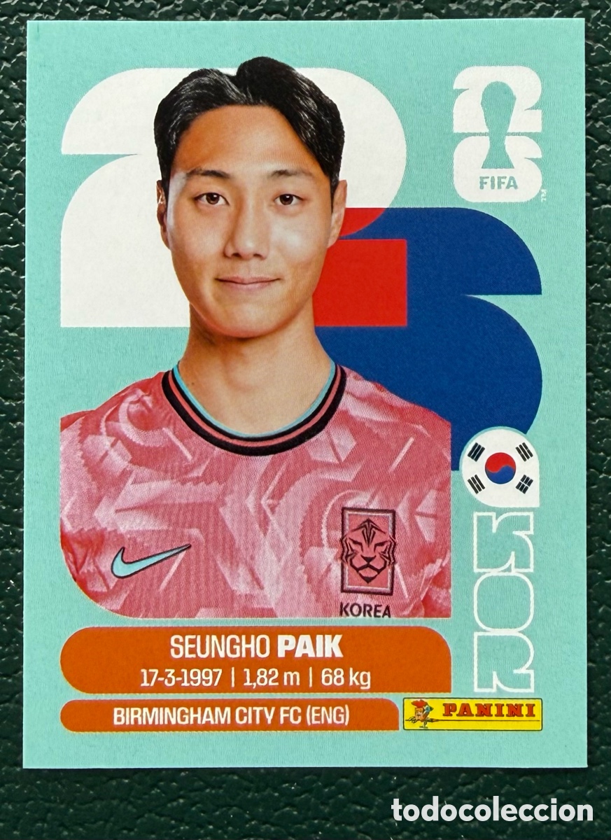 Cromos de f&uacute;tbol: KOR 14 SEUNGHO PAIK COREA DEL SUR CROMOS ALBUM FIFA WORLD CUP MUNDIAL 2026 PANINI