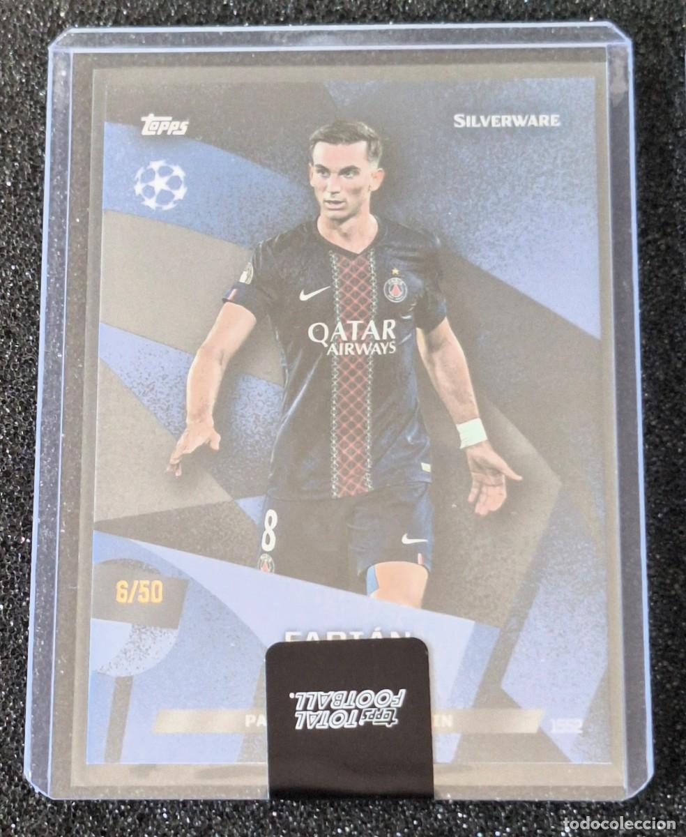 Cromos de f&uacute;tbol: Fabian Ruiz Paris Saint-Germain PSG Topps Total Football 6/50 Blue Silverware