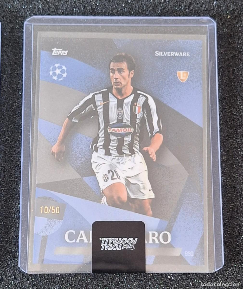 Cromos de f&uacute;tbol: Fabio Cannavaro Juventus Topps Total Football 10/50 Blue Silverware